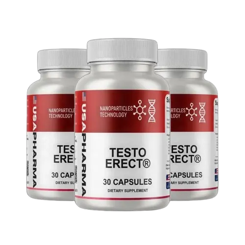 TestoErect Testosterone Support Supplement Bottles